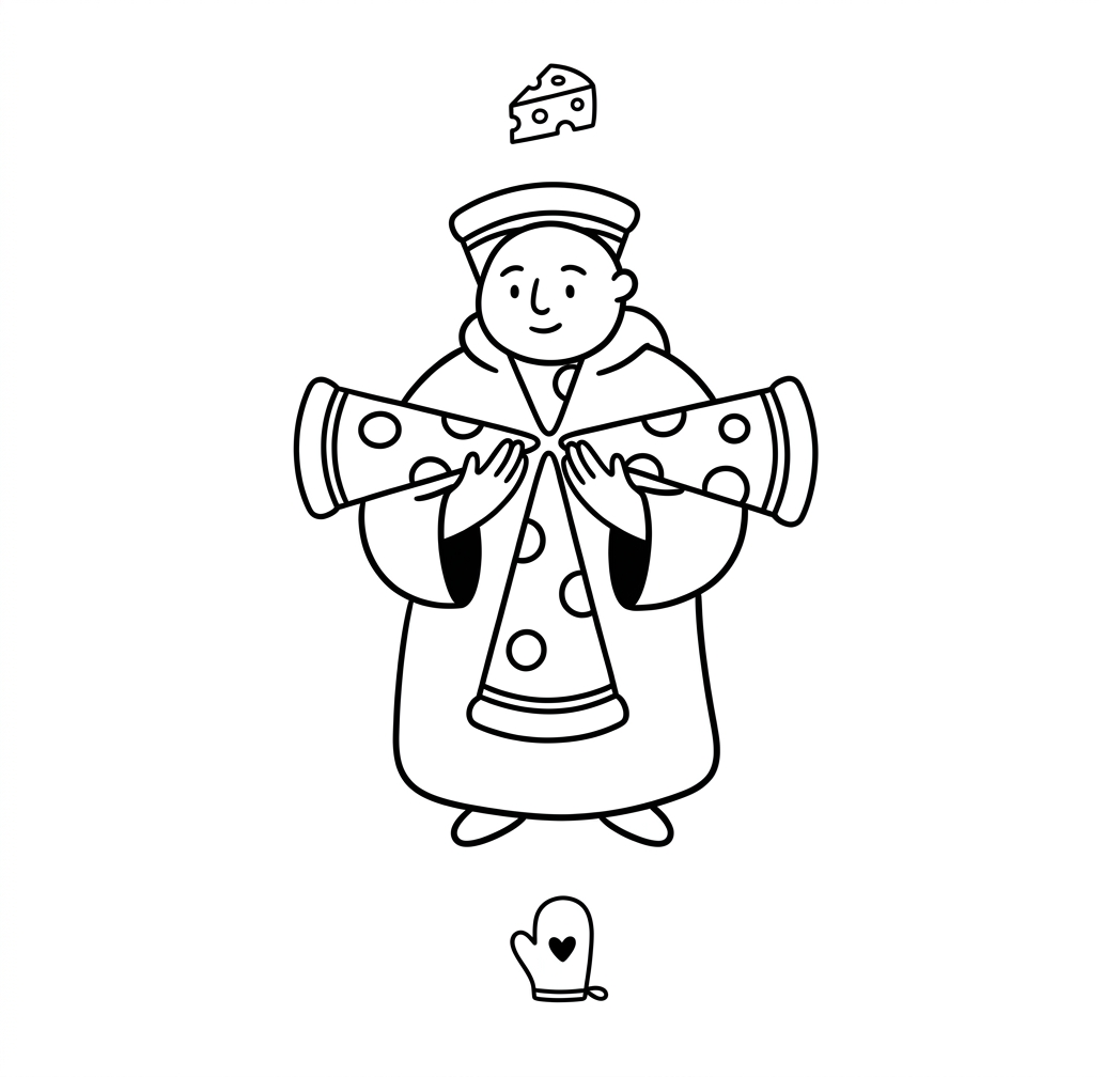 Cheezus Crust patterned artwork